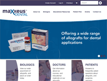 Tablet Screenshot of maxxeusdental.com